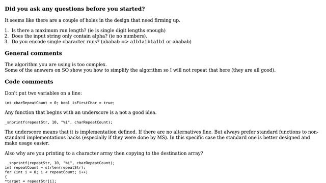 Code Review: Run-length encoding using C (2 Solutions!!) смотреть онлайн