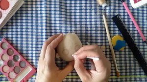 Грунтуем ткань для росписи лица текстильной куклы. how to Prime a doll's face
