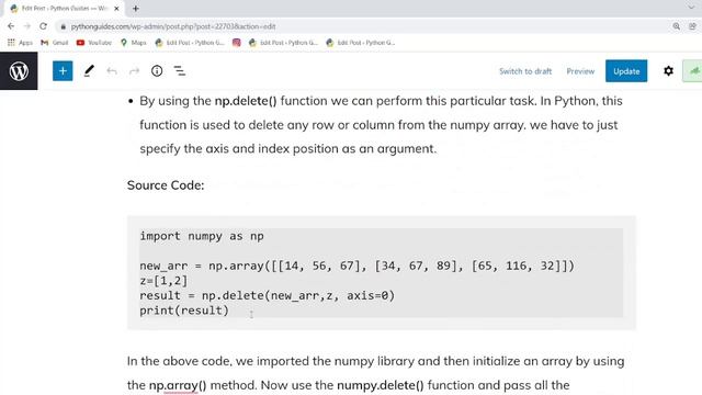 How to Delete NumPy array elements in Python | Delete NumPy array elements in Python смотреть онлайн