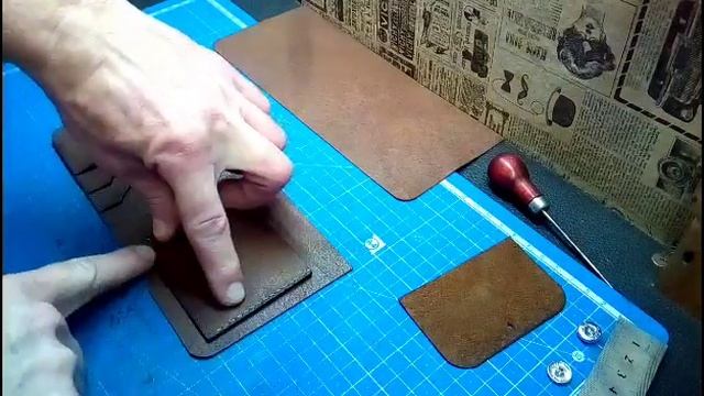 Шьем кожаный кошелёк своими руками.Making leather wallet смотреть онлайн