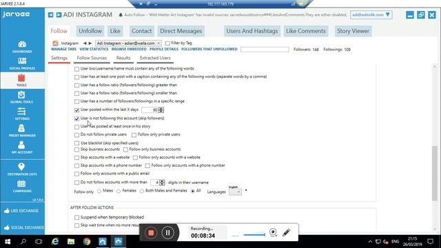 Jarvee Instagram Bot Tutorial 2019 ? смотреть онлайн