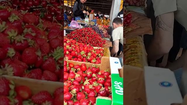 Измаильский овощной рынок/Абрикос, ежевика, шелковица/7 июня 2022 смотреть онлайн