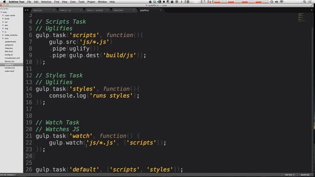 Learning Gulp #4 - Watching Files With Gulp смотреть онлайн