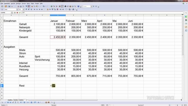 Eigenes Haushaltsbuch erstellen ganz leicht (OpenOffice Calc) смотреть онлайн