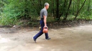 Прогулка фермера с гирями 32 кг. Часть 2