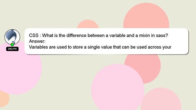 CSS : What is the difference between a variable and a mixin in sass? смотреть онлайн
