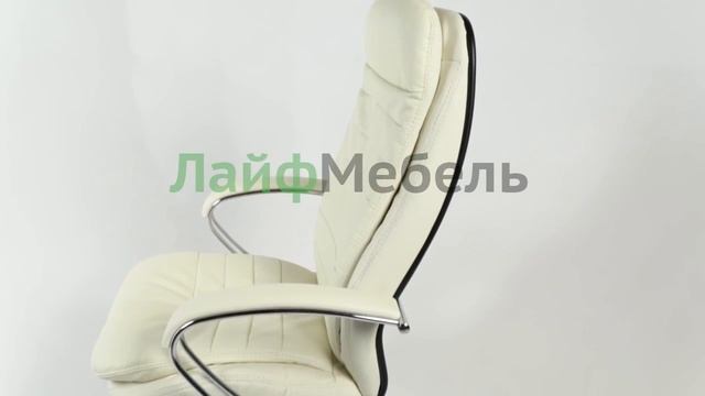 Кресло Maru экокожа / хром бежевое смотреть онлайн