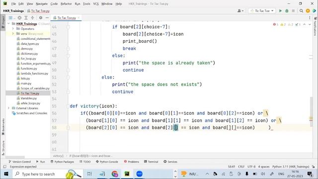 TIC TAC TOE python | How to code Tic Tac Toe | Python Tutorial For Beginners - HKR Trainings смотреть онлайн