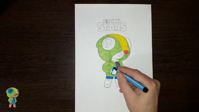 Раскраска Леон Бравл старс / Coloring Leon Brawl Stars / Как раскрасить Леона из Браво Старс / смотреть онлайн