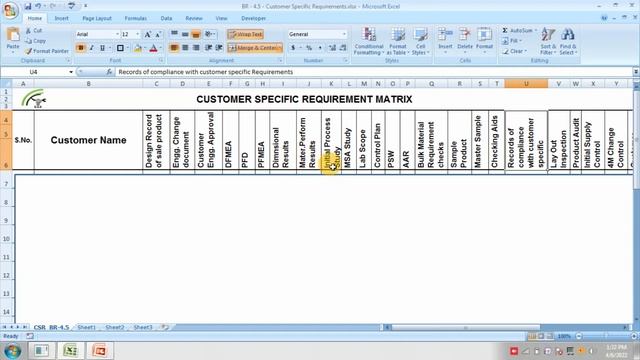 CSR in Excel Sheet (Customer specific requirements), what is CSR in IATF 4.3.2 смотреть онлайн