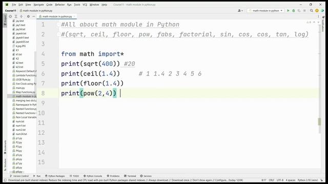 All About Math Module in Python | Code Marathi смотреть онлайн