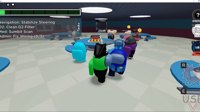 Among us crewmates on Roblox! смотреть онлайн