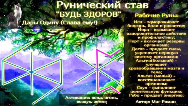 Рунический Став БУДЬ ЗДОРОВ Автор Маг Роман#магия #руны #болезнь #лечениезаболеваний смотреть онлайн