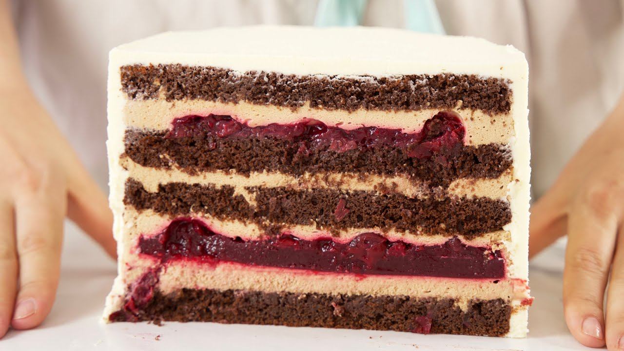 Очень СОЧНЫЙ☕️ КОФЕйно-ВИШНевый торт - Я - ТОРТодел! смотреть онлайн