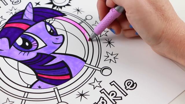 My Little Pony Coloring Book TWILIGHT SPARKLE Speed Coloring With Markers смотреть онлайн