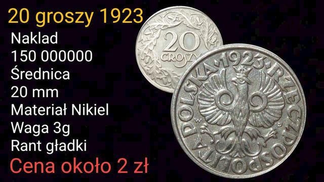 Ceny Monet 1 złoty 1929 50 groszy 1923 20 groszy 1923 10 groszy 1923 Luty 2023 #numizmatyka смотреть онлайн