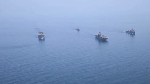 USS Gerald R. Ford Arrives Near the Red Sea with Advanced F-18 Hornet Fighter Jets смотреть онлайн