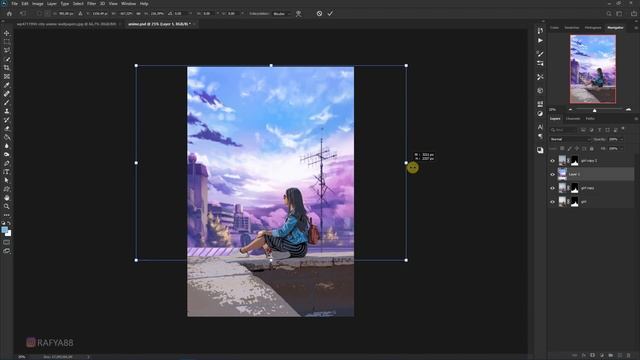 Turn Photo into Anime Style Effect Photoshop Tutorial смотреть онлайн