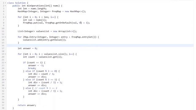 Leetcode Biweekly Contest 114 | Minimum Number of Operations to Make Array Empty смотреть онлайн