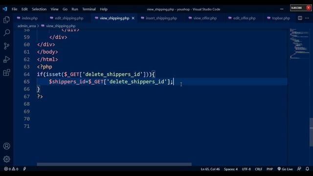 85. Delete Shipping Details from Database table Using PHP & MySQL смотреть онлайн