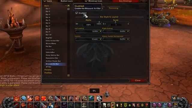 WoW How To Remove Blizzard Art Bar Using Bartender4 2017 (QUICK) - WoW Remove Gryphon Art Addon смотреть онлайн