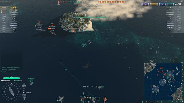 World of warships Ranger gameplay 1 1 1 Vs 2 0 2 || Partida rápida смотреть онлайн