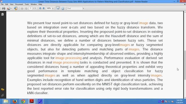 Linear Time Distances Between Fuzzy Sets With Applications to Pattern Matching and Classification смотреть онлайн