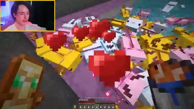 Finding A BLUE AXOLOTL In Minecraft Hardcore!