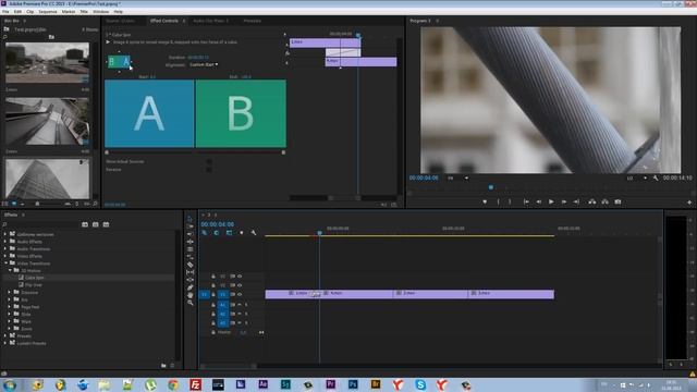 Эффекты переходов в Adobe Premiere Pro СС. смотреть онлайн