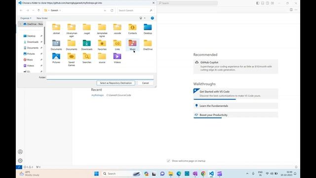 Clone GitHub repository to Visual Studio Code | GitHub Tutorial смотреть онлайн