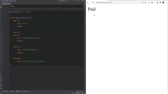 19 PHP Switch Statement - Switch vs if-else statement - Full PHP 8 Tutorial смотреть онлайн