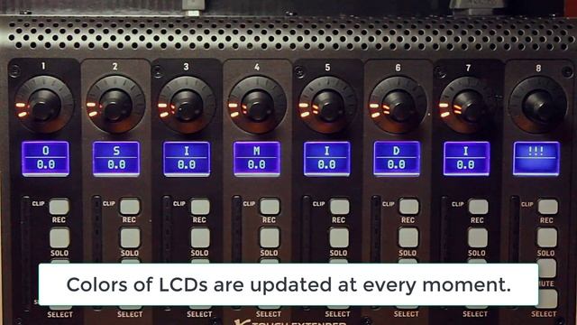 OsiMIDI Stage 1.6.1 - Control of scribble strips LCD colors on X-Touch and Extender controllers смотреть онлайн