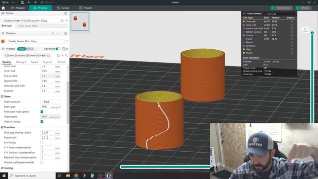 Orca Slicer Quick Tip. Tuning z seam placement and quality and multiple processes. смотреть онлайн