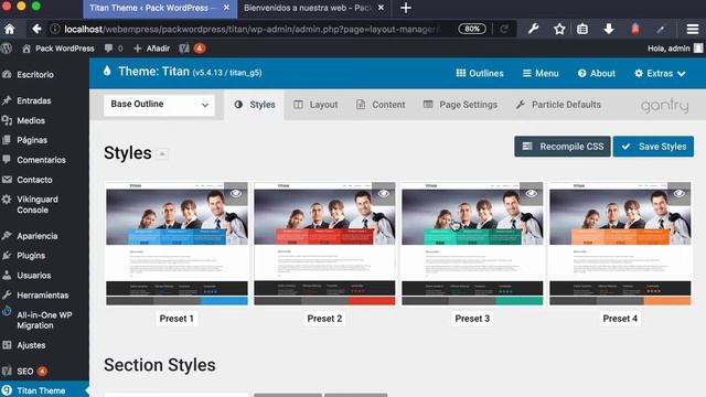 Packs WordPress con Framework Gantry 5: Cambio de Estilos смотреть онлайн