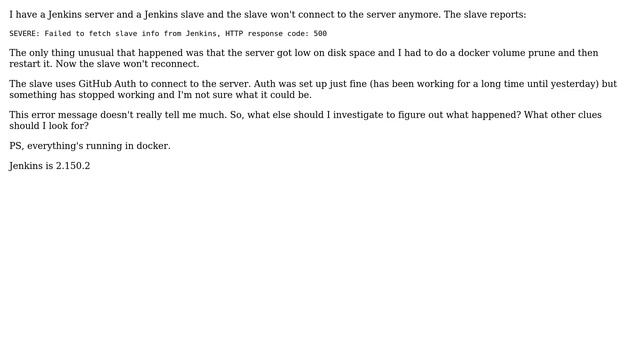 How to troubleshoot "Failed to fetch slave info from Jenkins"? смотреть онлайн