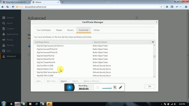 Burpsuite Intro (2): Importing CA certificate in Firefox смотреть онлайн