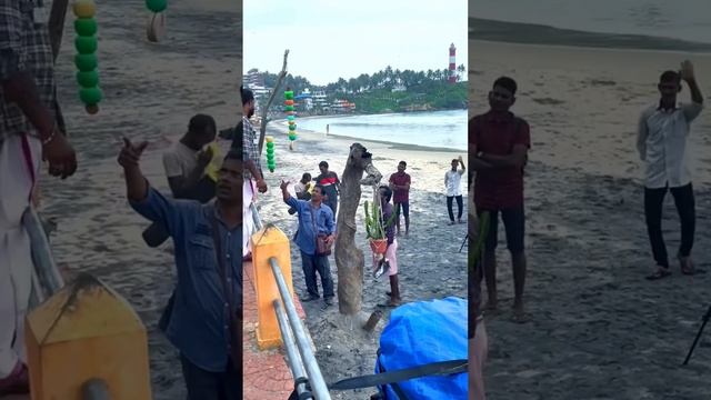 Как снимают в Индии кино на пляже Керала. смотреть онлайн