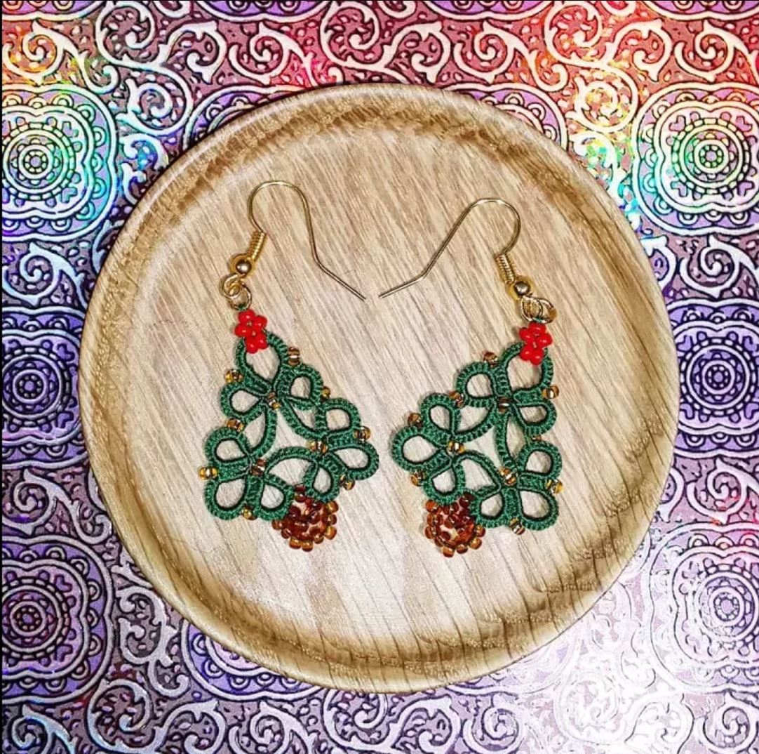 Фриволите. Серьги. МАСТЕР КЛАСС. Frivolite