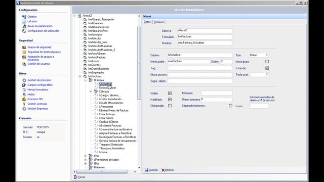 ERP - Admon - Menús formularios y grids смотреть онлайн