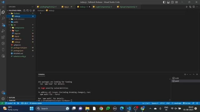 Firebase full course Initializing and setting up Firebase in a React project || pt. 1 смотреть онлайн