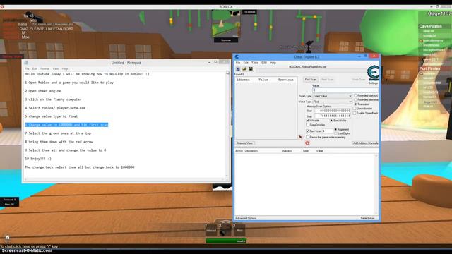 No-clip Hack In Roblox!!!