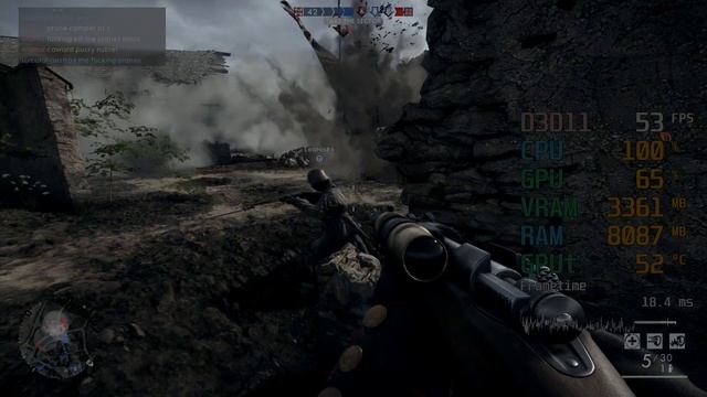 GeForce GTX 1650 -- Intel Core i5-6600K -- Battlefield 1 BF1 FPS Test смотреть онлайн