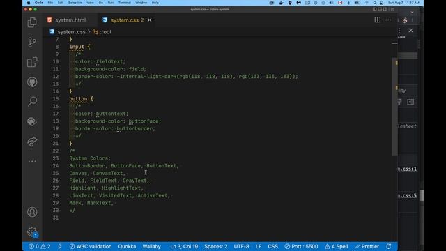 CSS System Colors смотреть онлайн