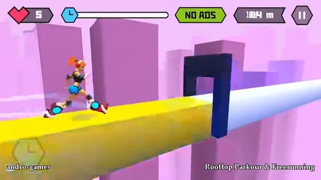Rooftop Parkour & Freerunning (by Akadem) - runner game for android - gameplay. смотреть онлайн