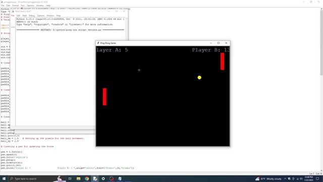 PONG GAME IN PYTHON (the source code in posted in community tab in my channel) смотреть онлайн