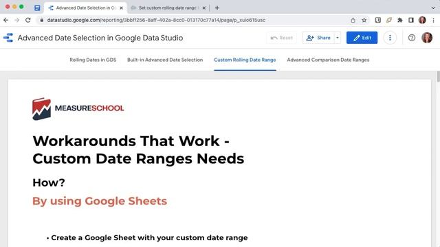 Google Data Studio Advanced Date Selection смотреть онлайн