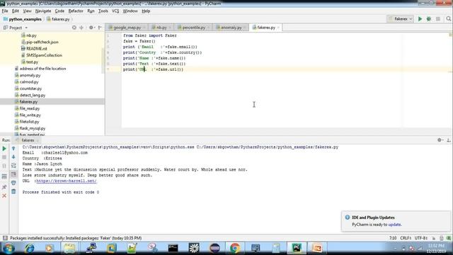 Python Faker Library Example смотреть онлайн