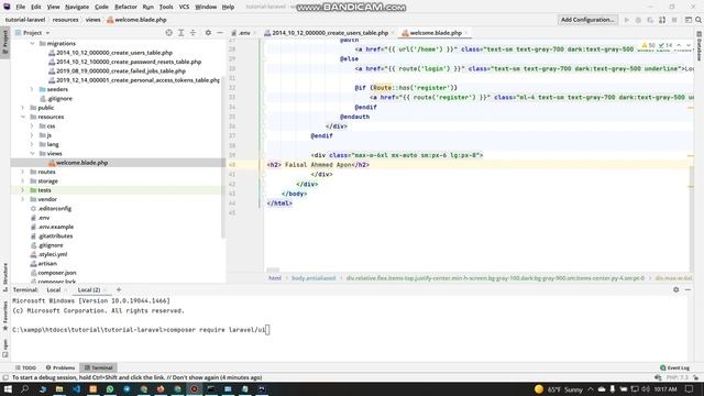How to install auth in laravel 8 step by step. смотреть онлайн