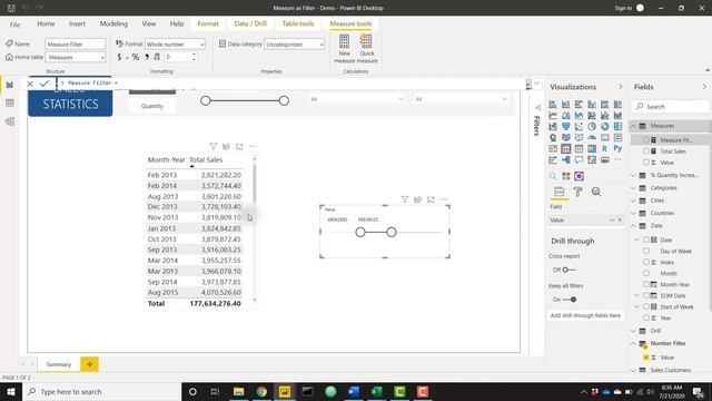 Power BI - Filter by a Measure in a Slicer смотреть онлайн