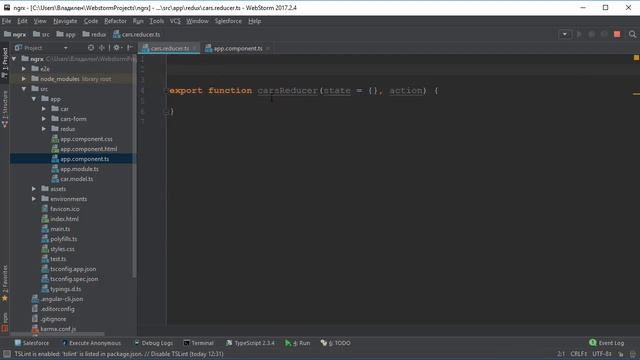 Урок 3 Angular 4 NgRx Создание редюсера смотреть онлайн
